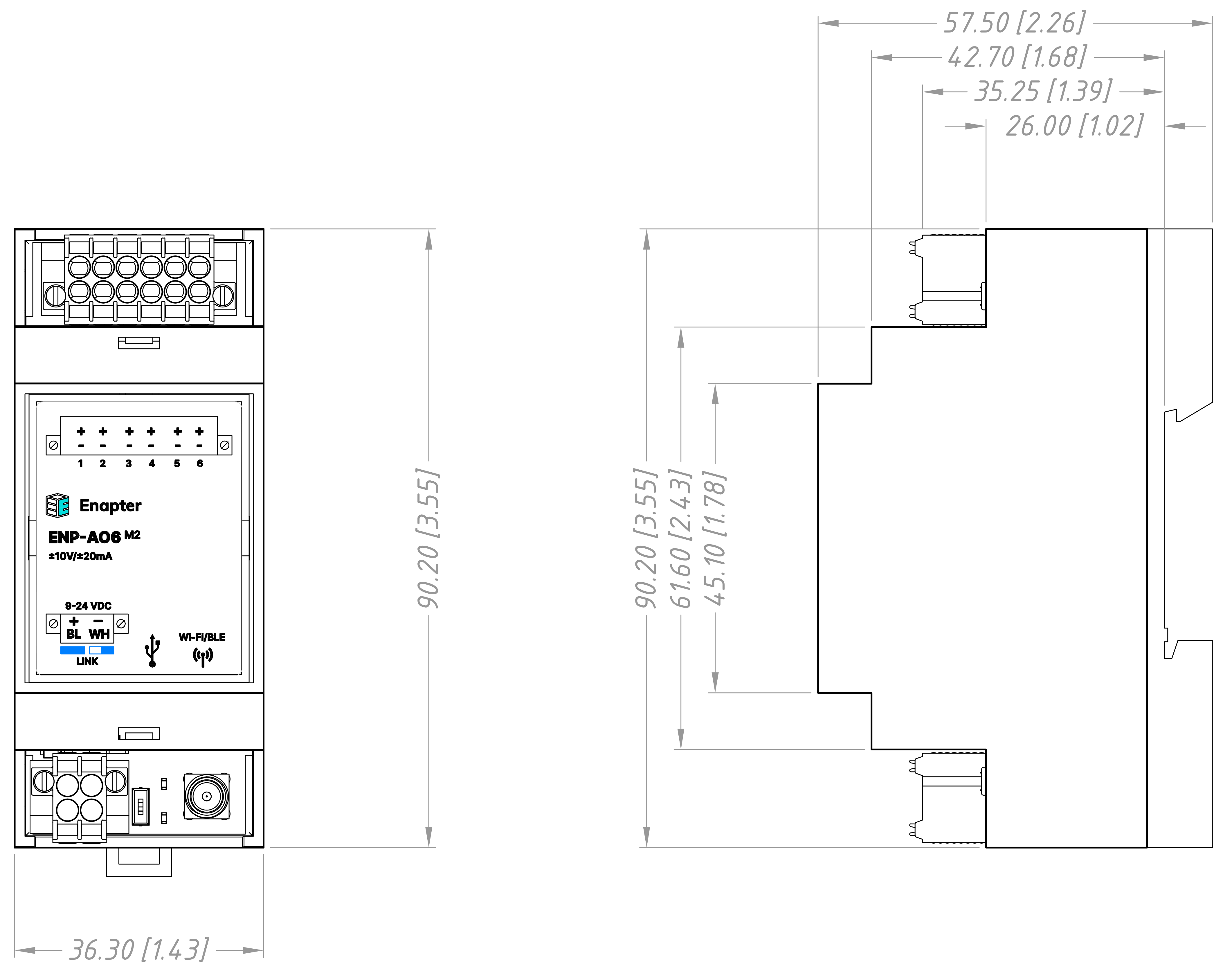 ENP-AO6 M2 Dimensions Image