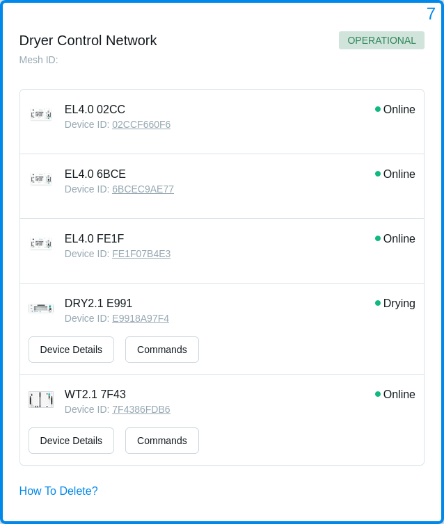 Web GUI - Control Network