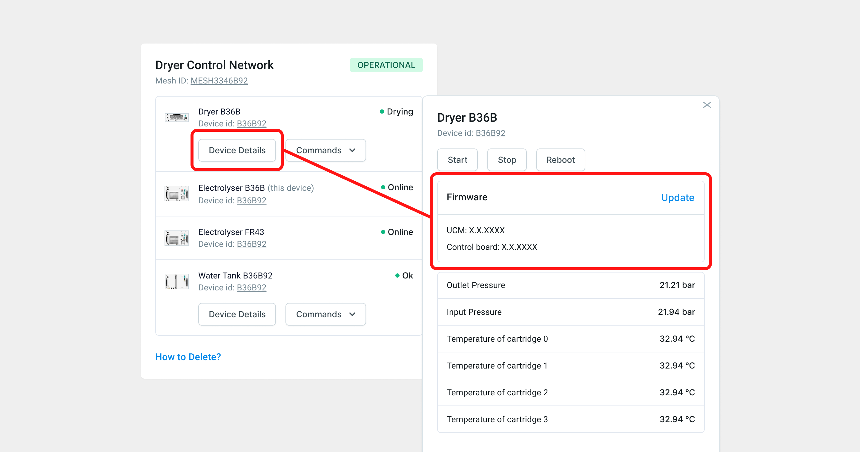 Web GUI - Upload Firmware DCN
